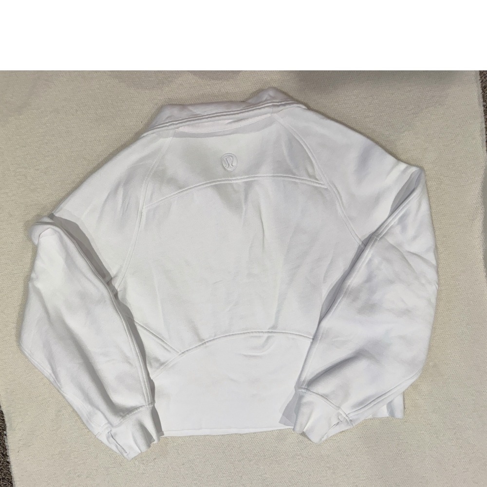 Lululemon Scuba Oversized Half-Zip Hoodie White LW3HW0S M/L Sweatshirt (679) - Picture 6 of 6